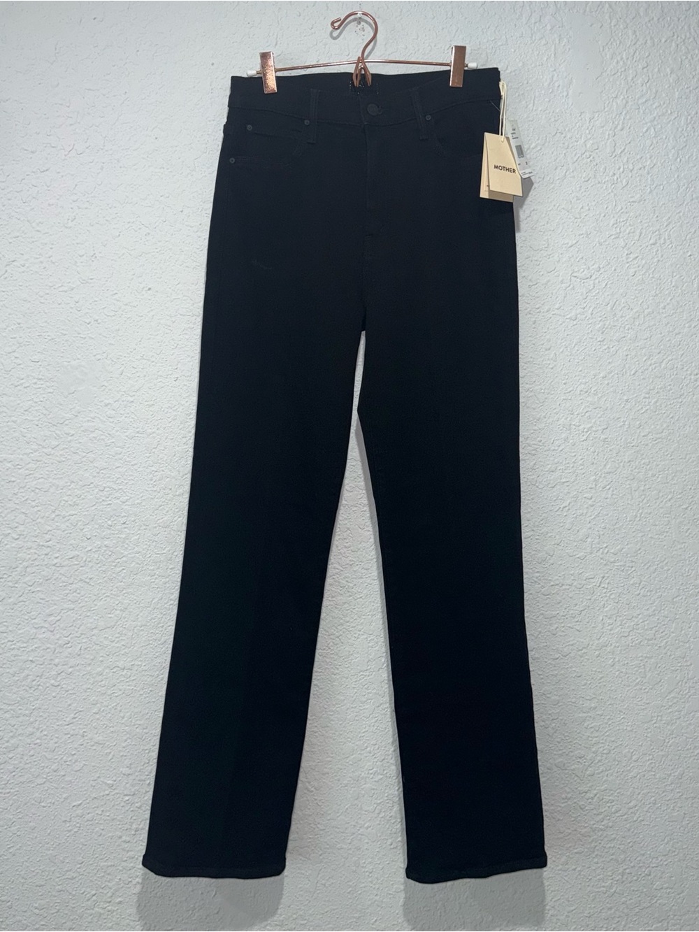 NWT MOTHER The Kick It Jeans Nighty Night Black Straight Leg 29 - Picture 3 of 7